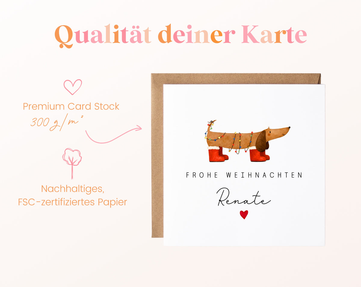 Personalisierbare Weihnachtskarte – Motiv 39