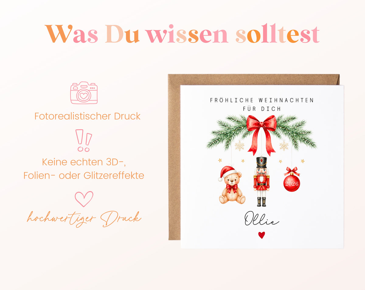 Personalisierbare Weihnachtskarte – Motiv 54