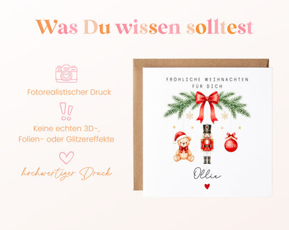 Personalisierbare Weihnachtskarte – Motiv 54