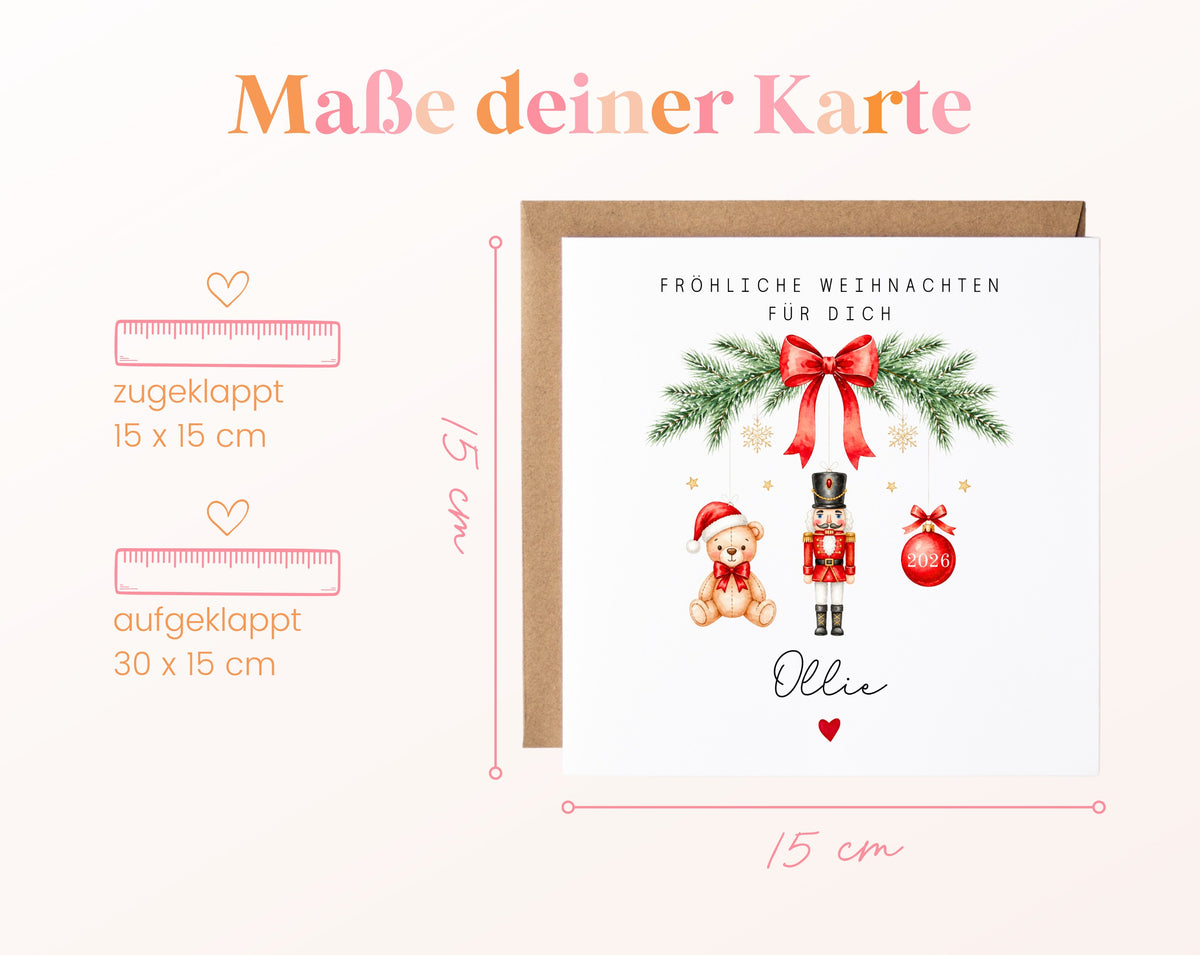Personalisierbare Weihnachtskarte – Motiv 54
