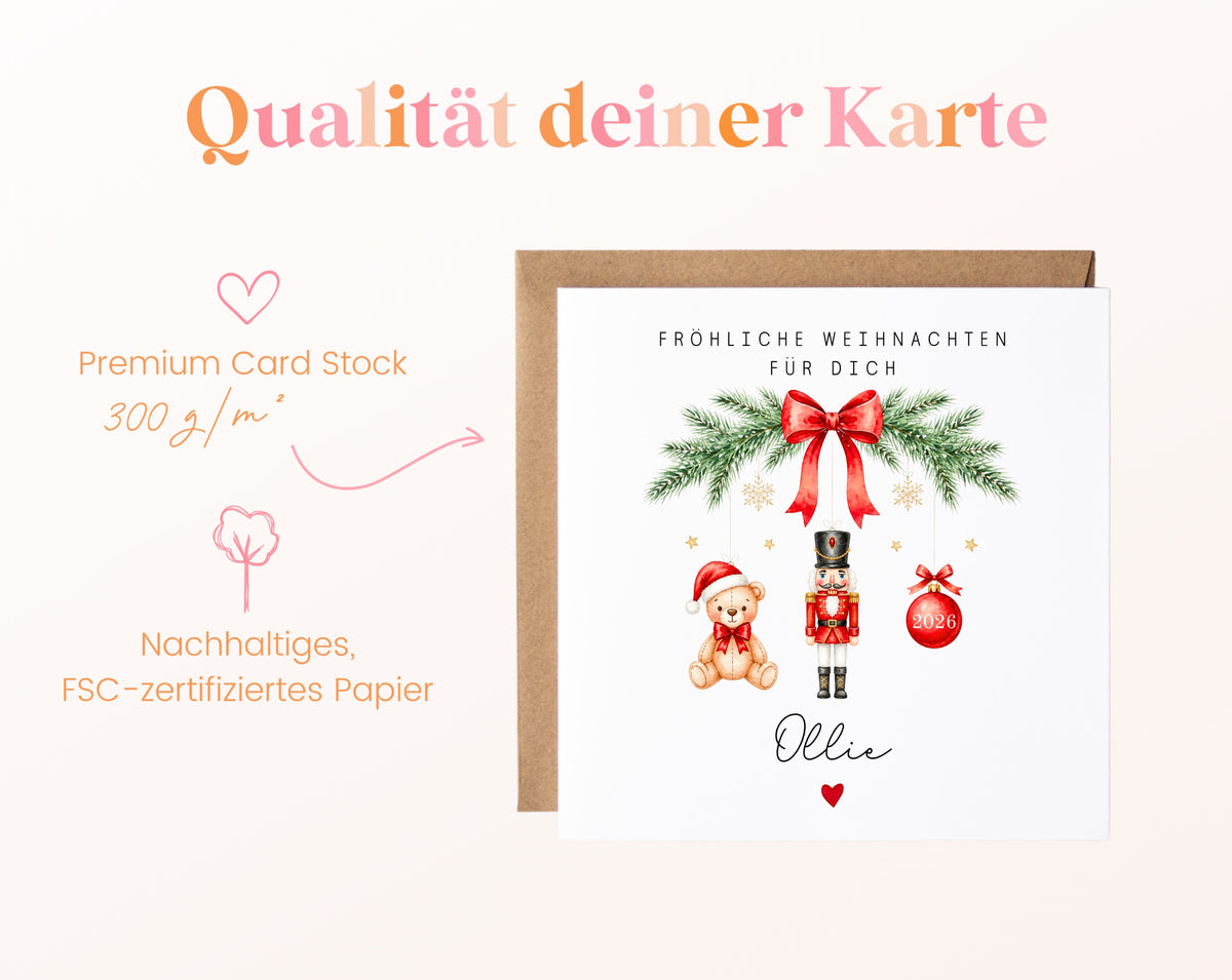 Personalisierbare Weihnachtskarte – Motiv 54