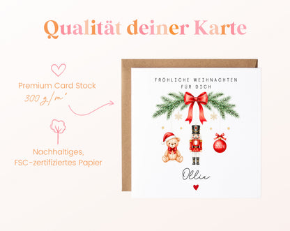 Personalisierbare Weihnachtskarte – Motiv 54