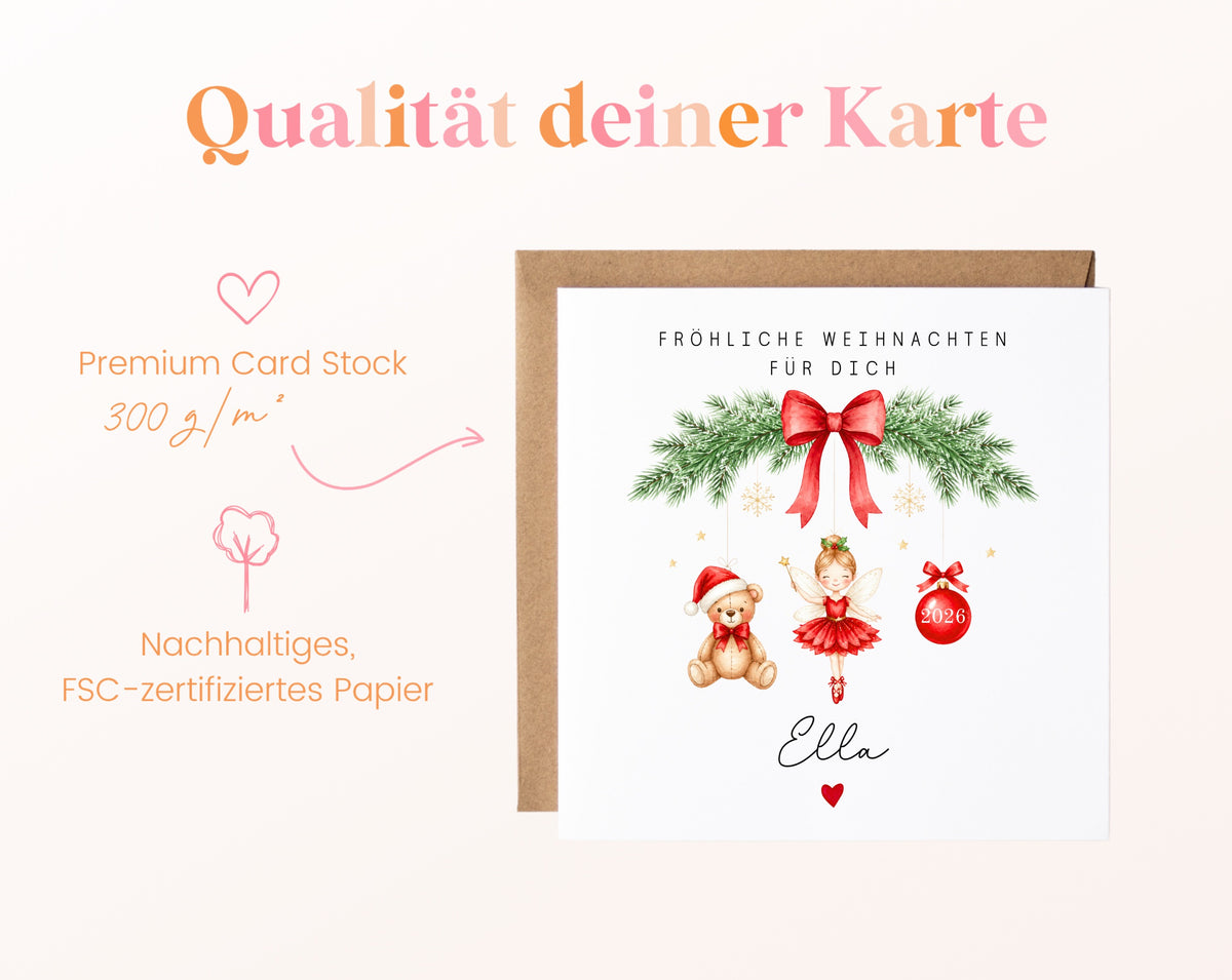 Personalisierbare Weihnachtskarte – Motiv 57