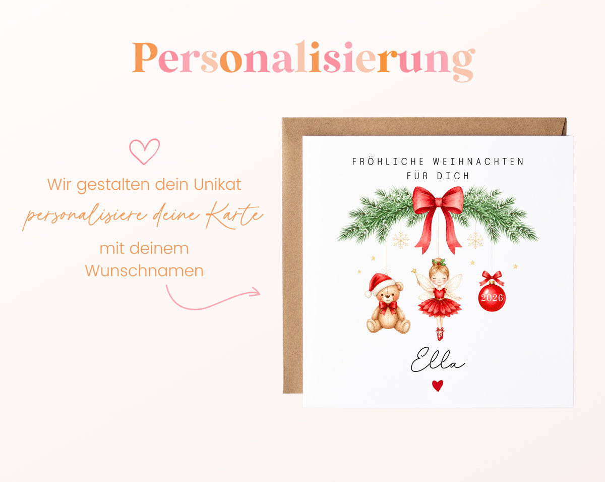 Personalisierbare Weihnachtskarte – Motiv 57