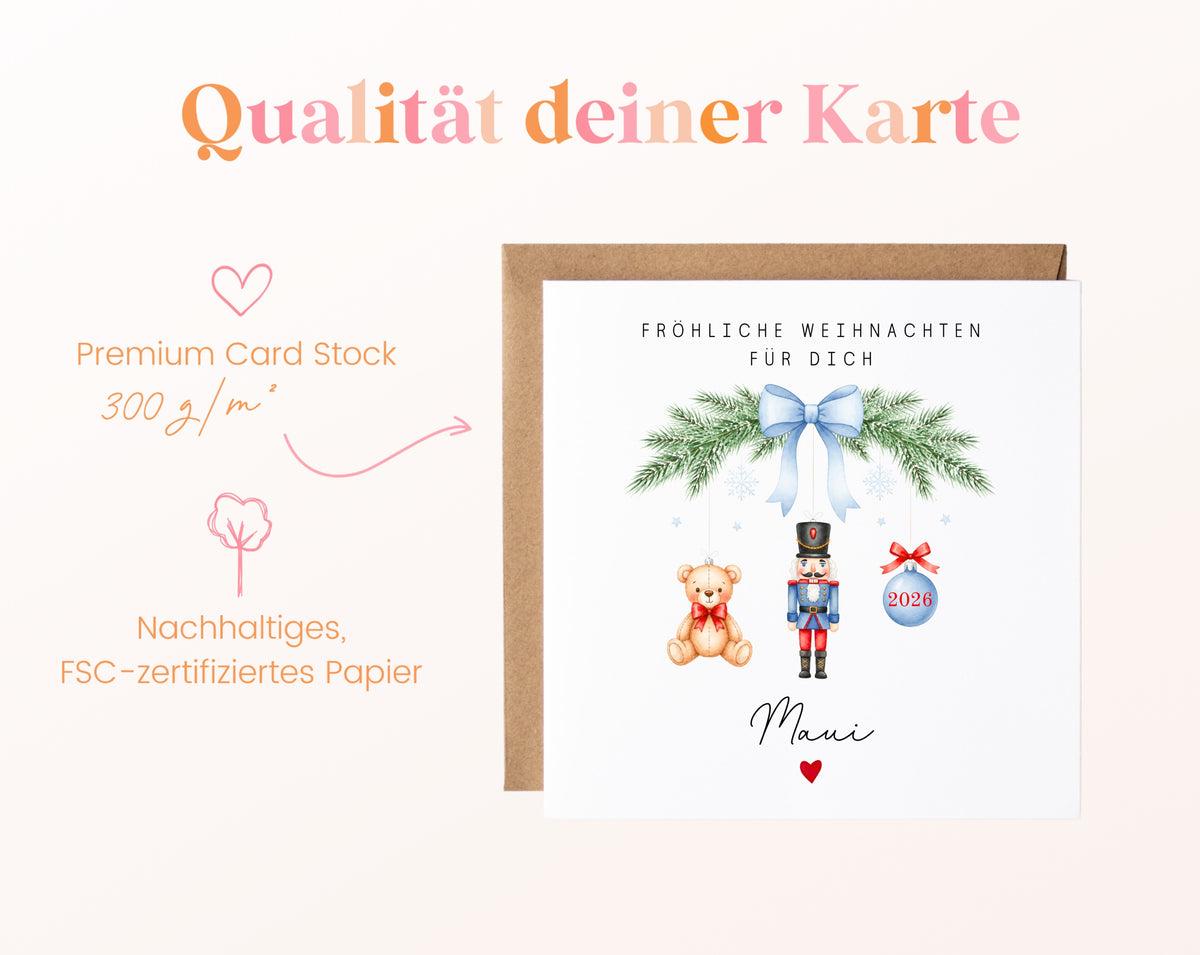 Personalisierbare Weihnachtskarte – Motiv 59