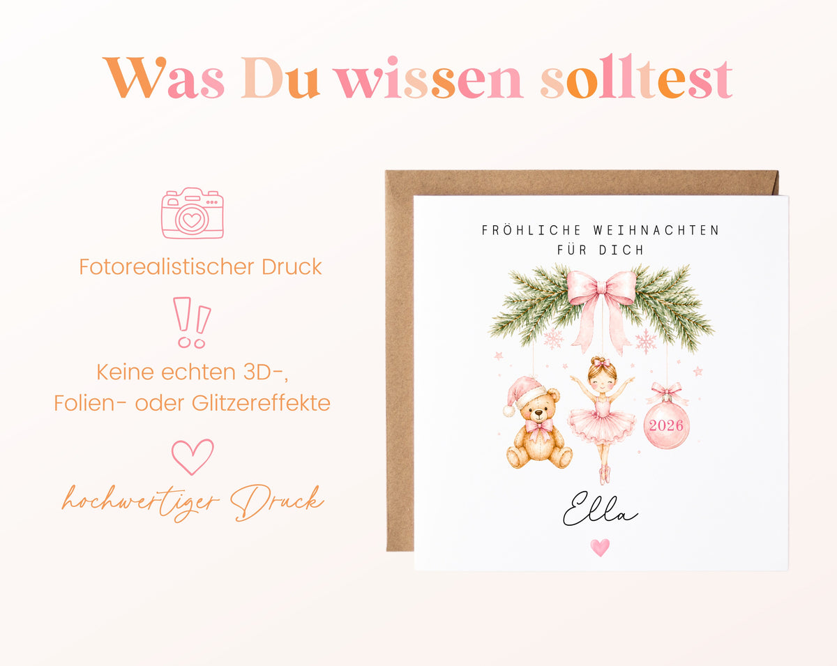 Personalisierbare Weihnachtskarte – Motiv 61