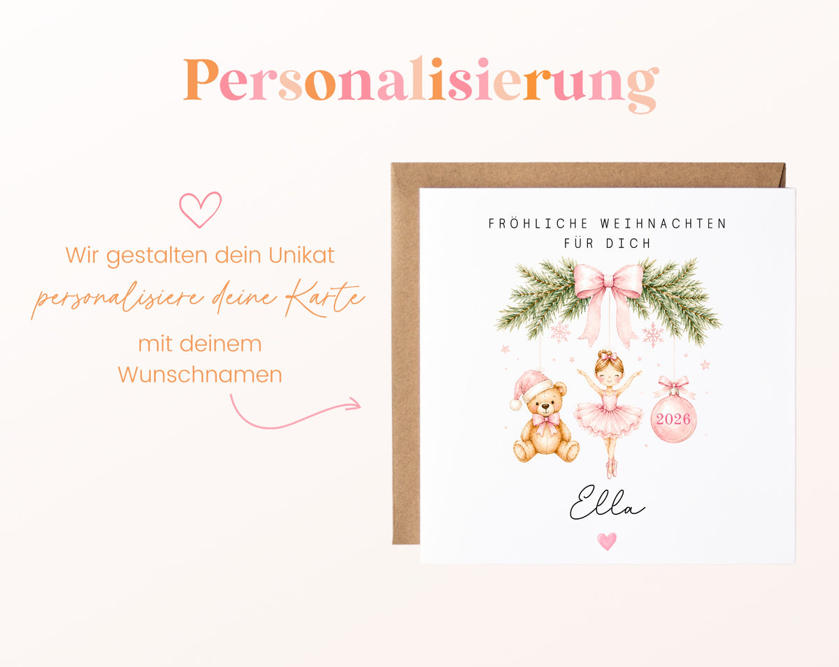 Personalisierbare Weihnachtskarte – Motiv 61