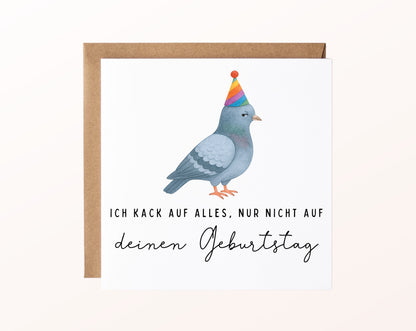 Geburtstagskarte Taube – Deutsch – Kartenmotiv