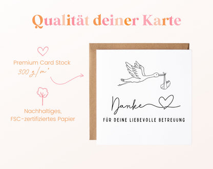 Qualität – Danke für deine liebevolle Betreuung – Storch