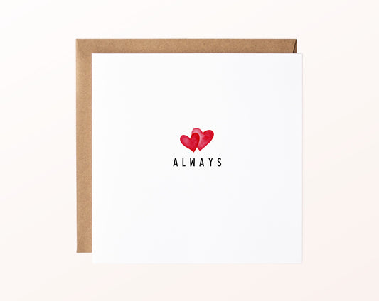 Always Herzkarte – Vorderseite