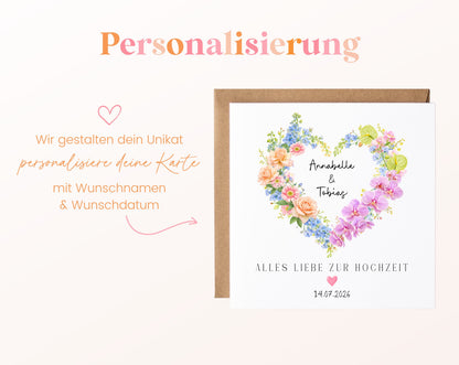 Personalisierung der Hochzeitskarte