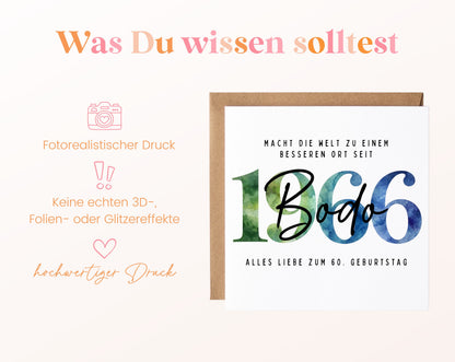Personalisierte Geburtstagskarte Jahrgang 1966 – Informationen zur Geburtstagskarte
