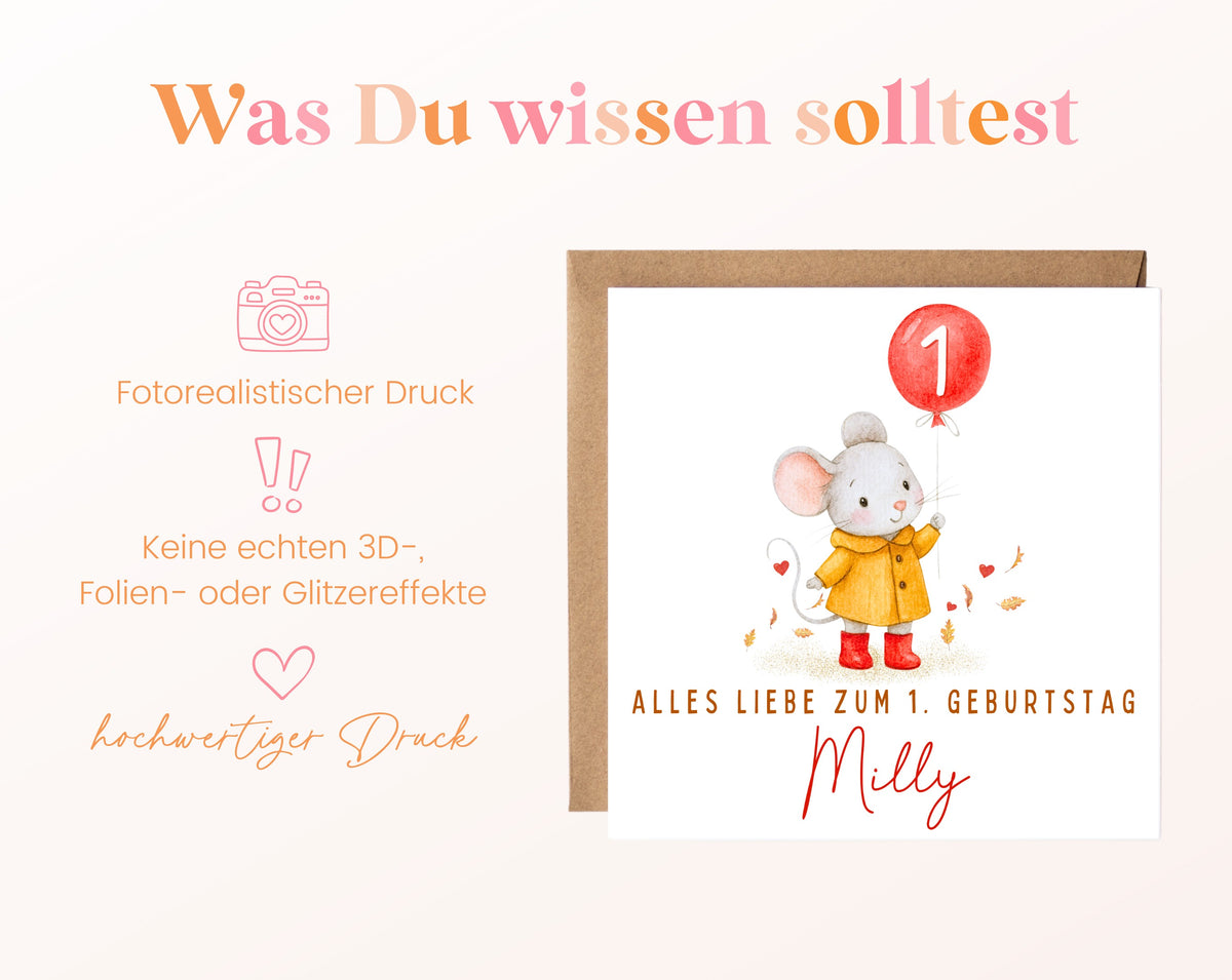 Maus mit gelbem Regenmantel – Hinweise zur Karte