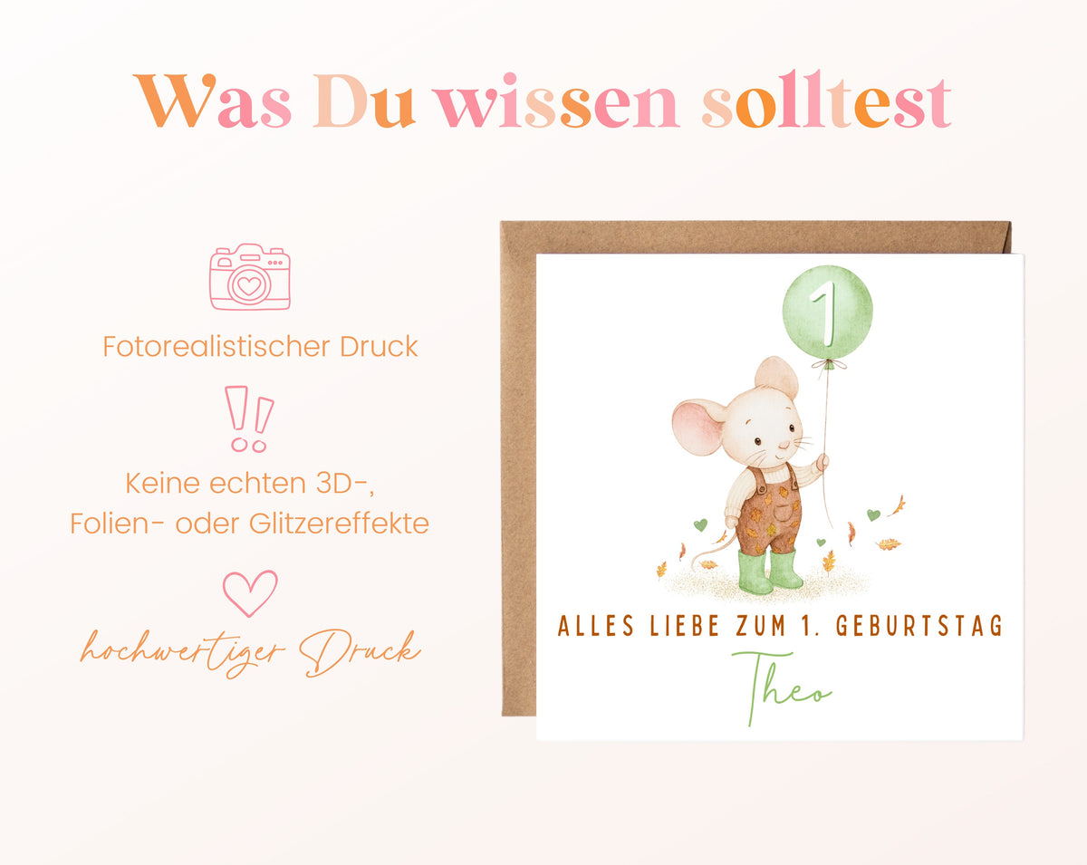 Maus mit grünen Gummistiefeln – Hinweise zur Karte