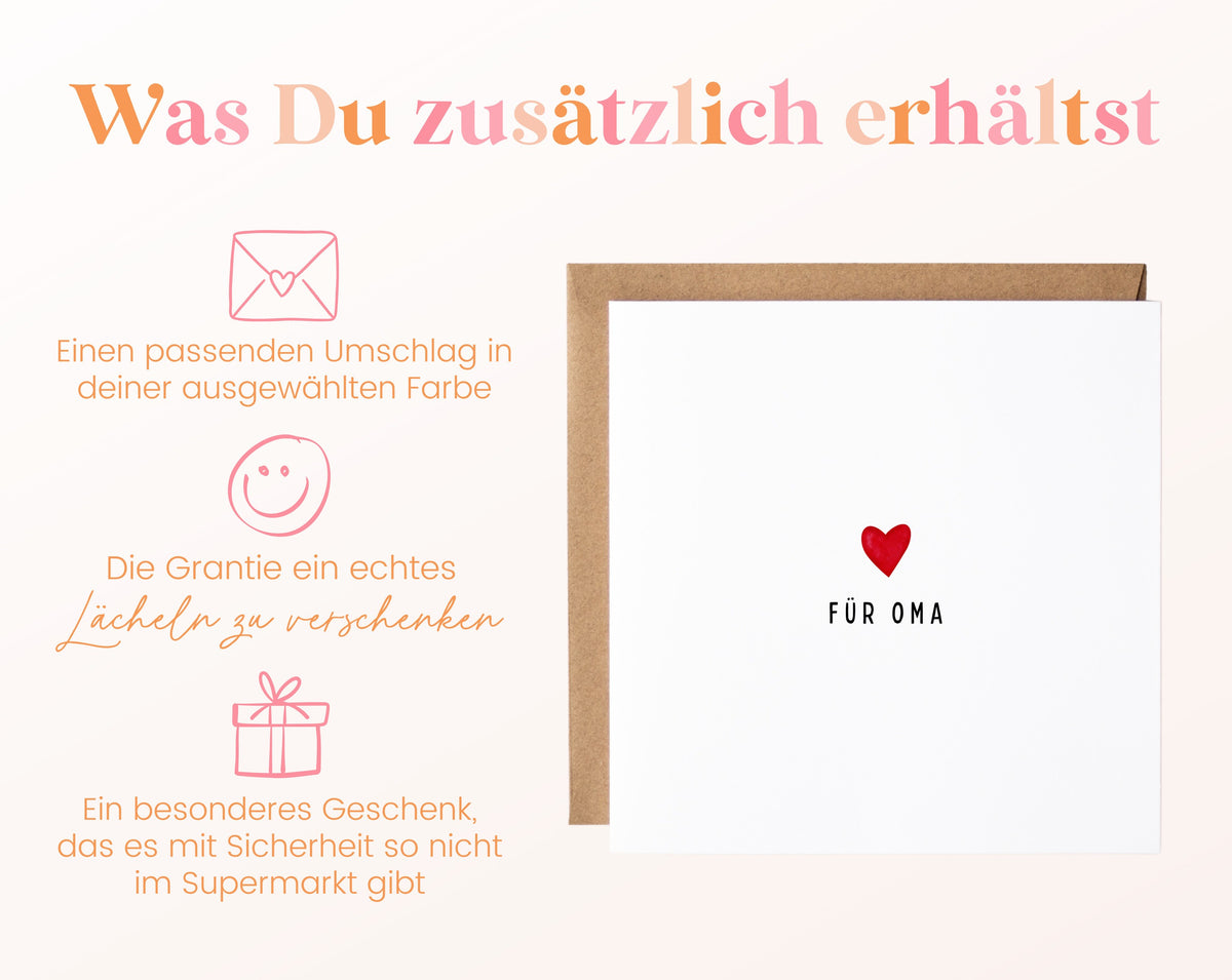 Umschlag inklusive – Für Oma