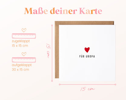 Maße der Karte Für Uropa: 15 × 15 cm