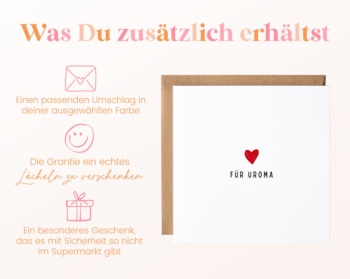 Umschlag inklusive – Für Uroma