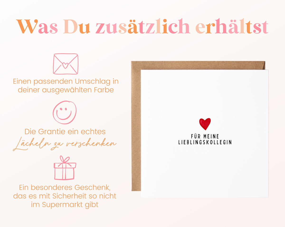 Umschlag inklusive – Für meine Lieblingskollegin