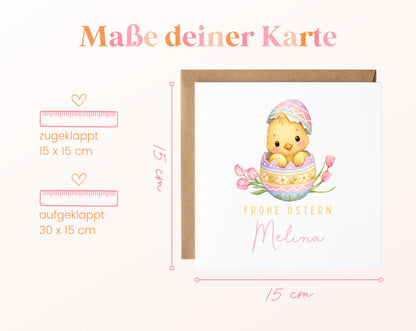 Maße der Grußkarte