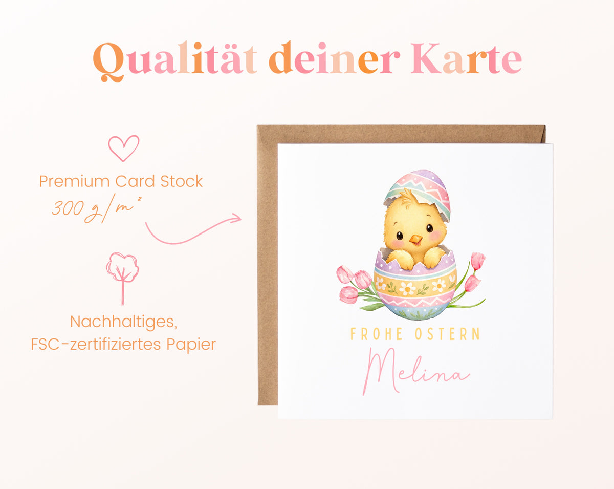 Papierqualität der Grußkarte