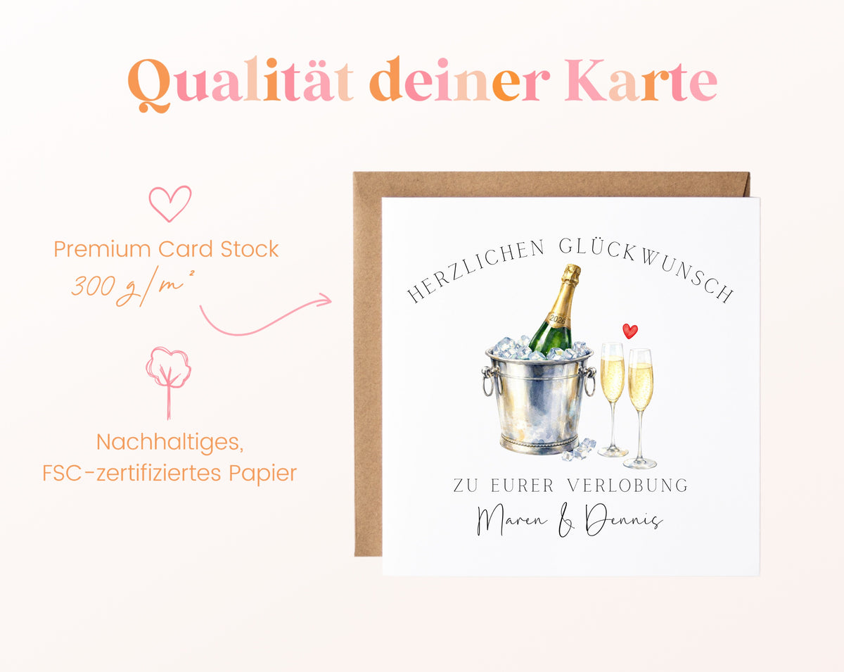 Papierqualität der Grußkarte