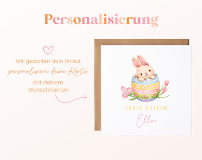 Osterkarte mit Deinem Wunschnamen personalisieren