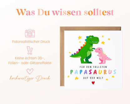 Papasaurus – Dino-Karte zum Geburtstag und Vatertag – 03_wissen