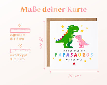 Papasaurus – Dino-Karte zum Geburtstag und Vatertag – 04_masse