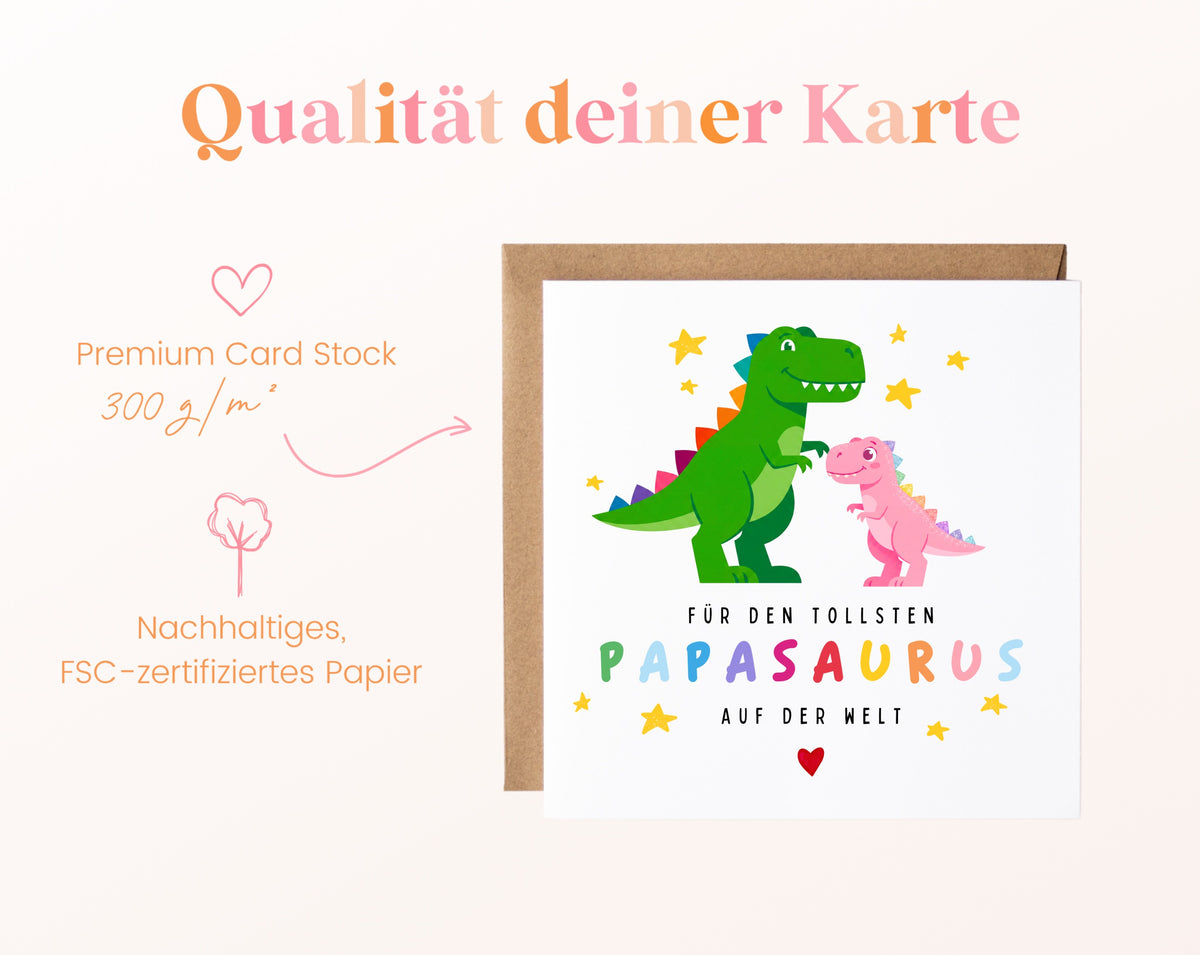 Papasaurus – Dino-Karte zum Geburtstag und Vatertag – 05B_qualitaet_300