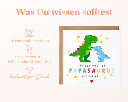 Papasaurus – Dino-Karte zum Geburtstag und Vatertag – 03_wissen