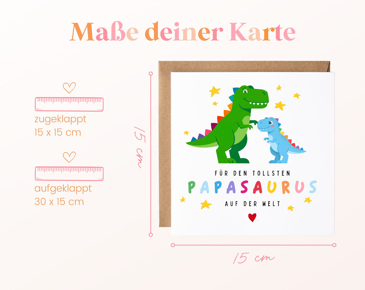 Papasaurus – Dino-Karte zum Geburtstag und Vatertag – 04_masse