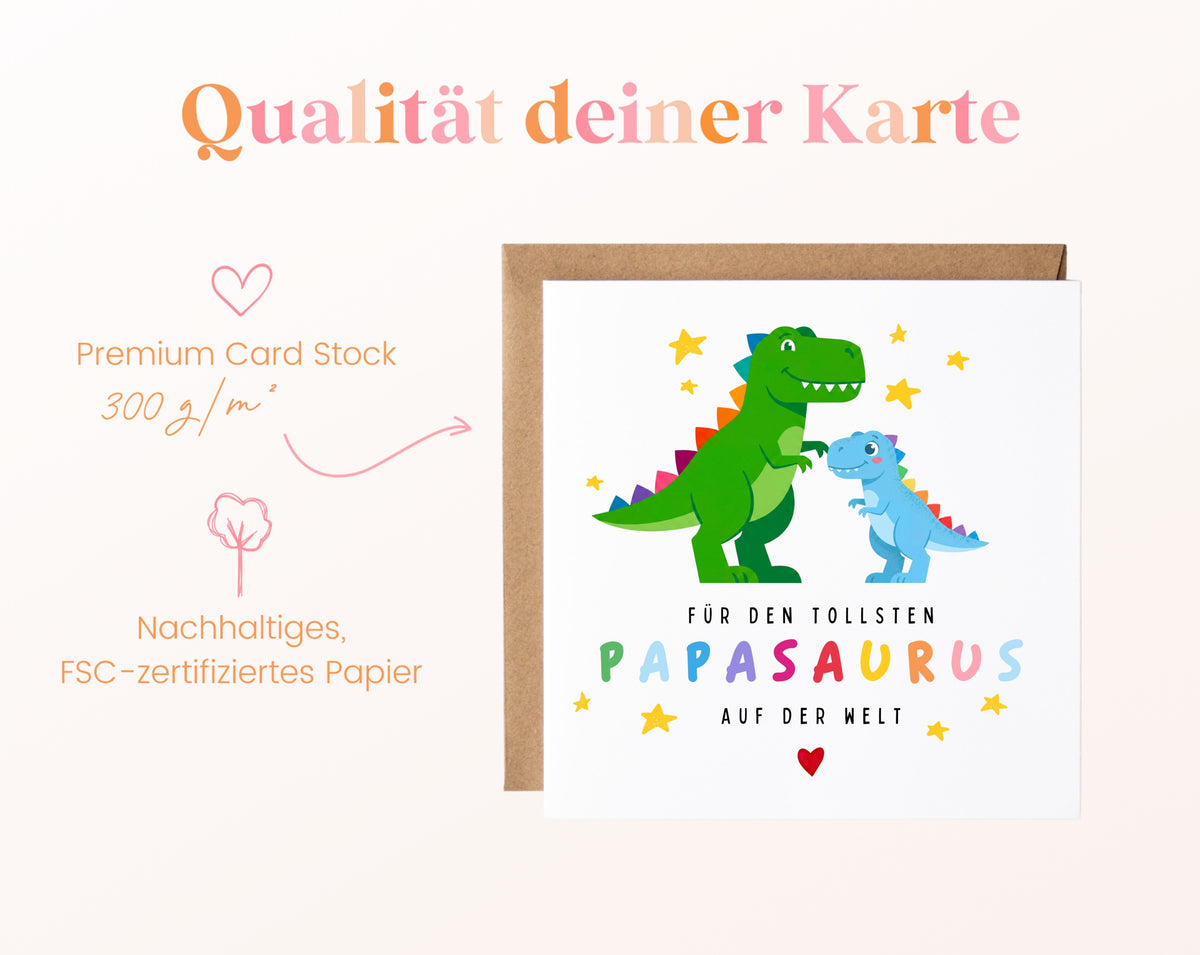 Papasaurus – Dino-Karte zum Geburtstag und Vatertag – 05B_qualitaet_300