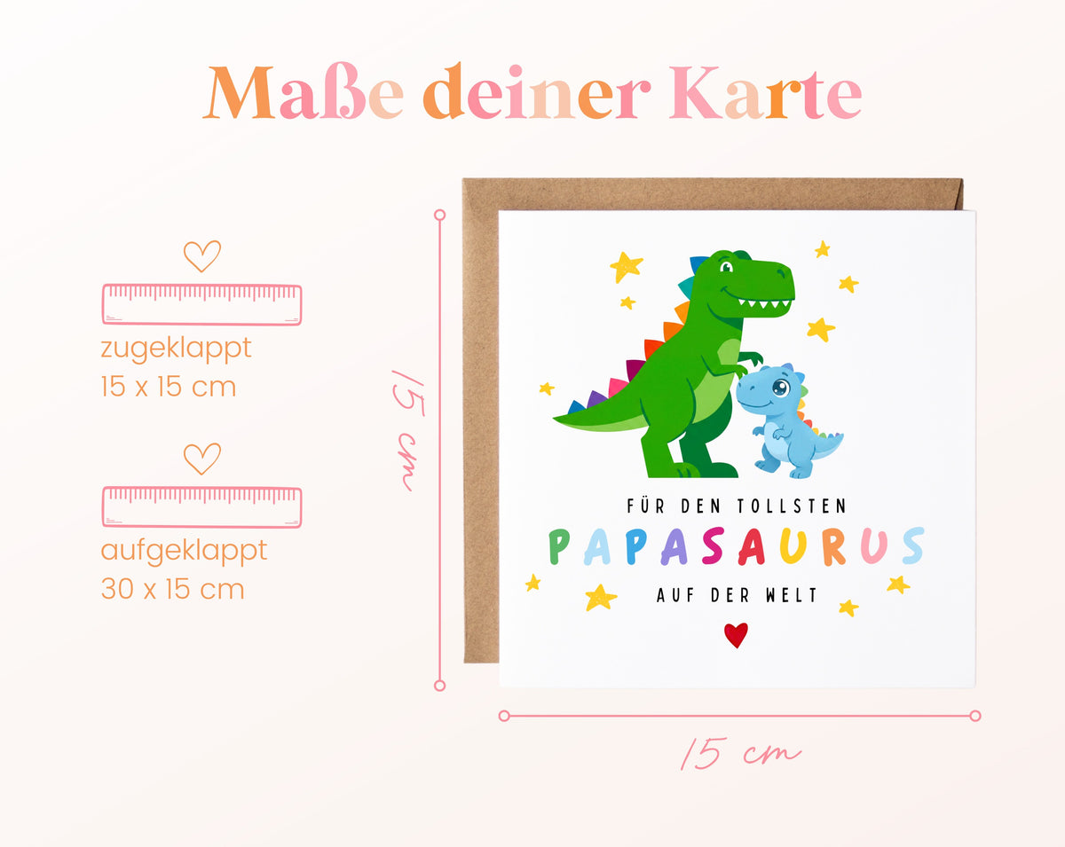 Papasaurus – Dino-Karte zum Geburtstag und Vatertag – 04_masse