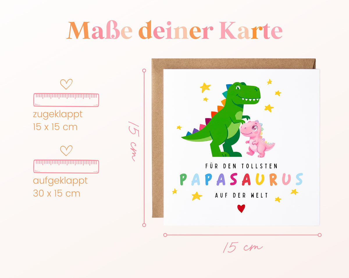Papasaurus – Dino-Karte zum Geburtstag und Vatertag – 04_masse