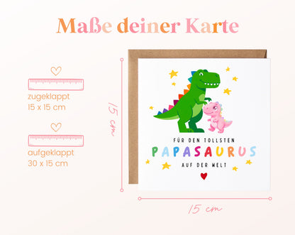 Papasaurus – Dino-Karte zum Geburtstag und Vatertag – 04_masse