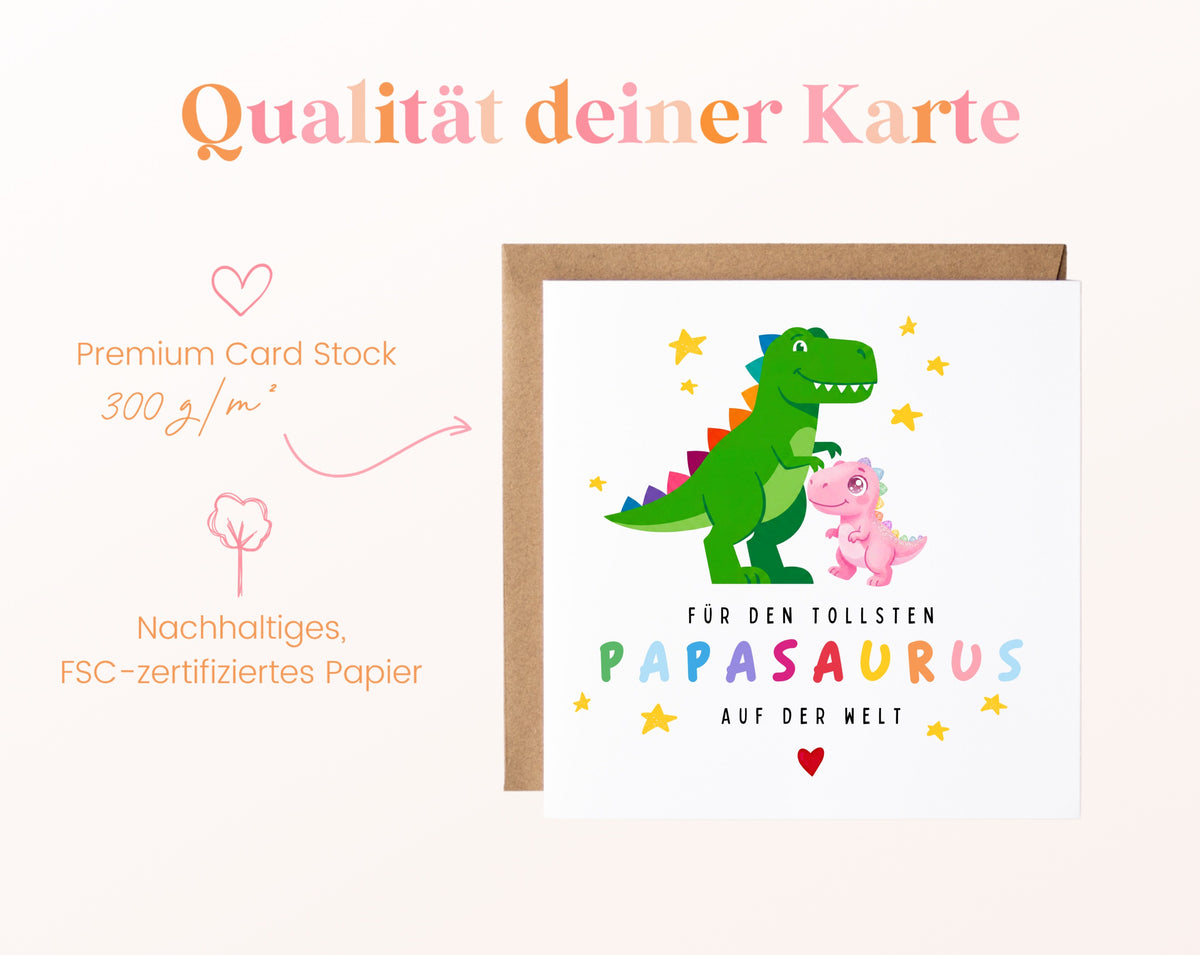 Papasaurus – Dino-Karte zum Geburtstag und Vatertag – 05B_qualitaet_300