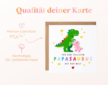 Papasaurus – Dino-Karte zum Geburtstag und Vatertag – 05B_qualitaet_300
