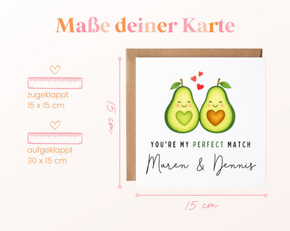 Personalisierte Karte Avocados – Maße