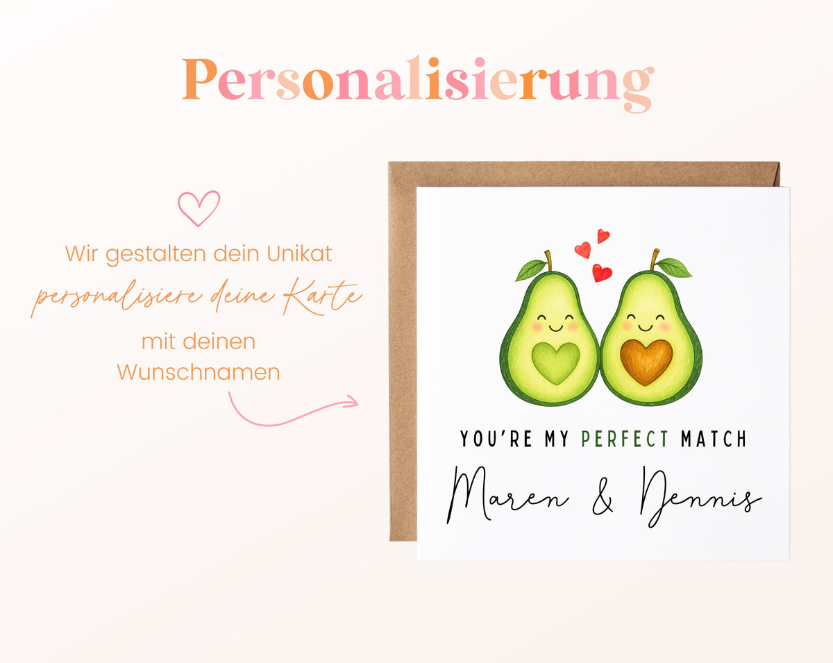 Personalisierte Karte Avocados – Personalisierung