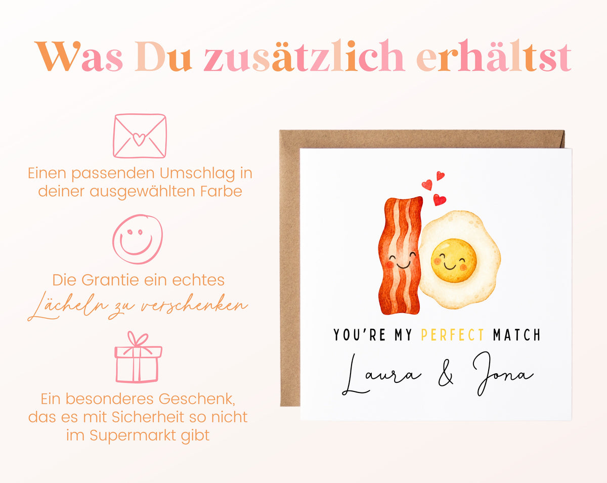 Personalisierte Karte Bacon und Spiegelei – Zusätzliche Informationen