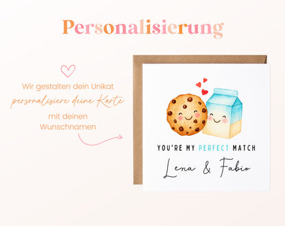 Personalisierte Karte Cookie und Milch – Personalisierung