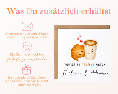 Personalisierte Karte Croissant und Kaffee – Zusätzliche Informationen
