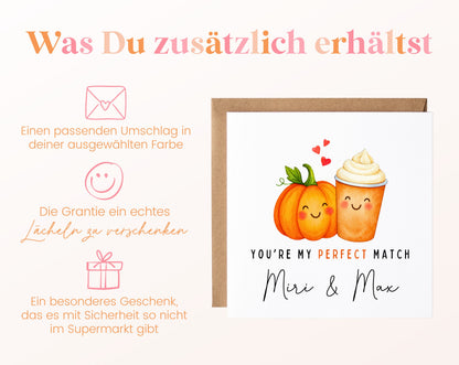 Personalisierte Karte Kürbis und Pumpkin Spice Latte – Zusätzliche Informationen