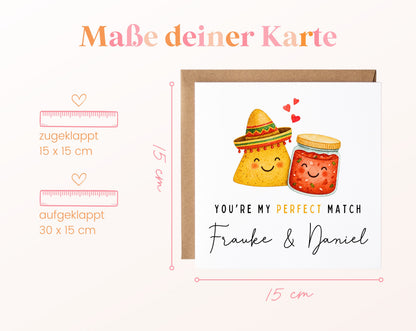 Personalisierte Karte Nacho und Salsa – Maße