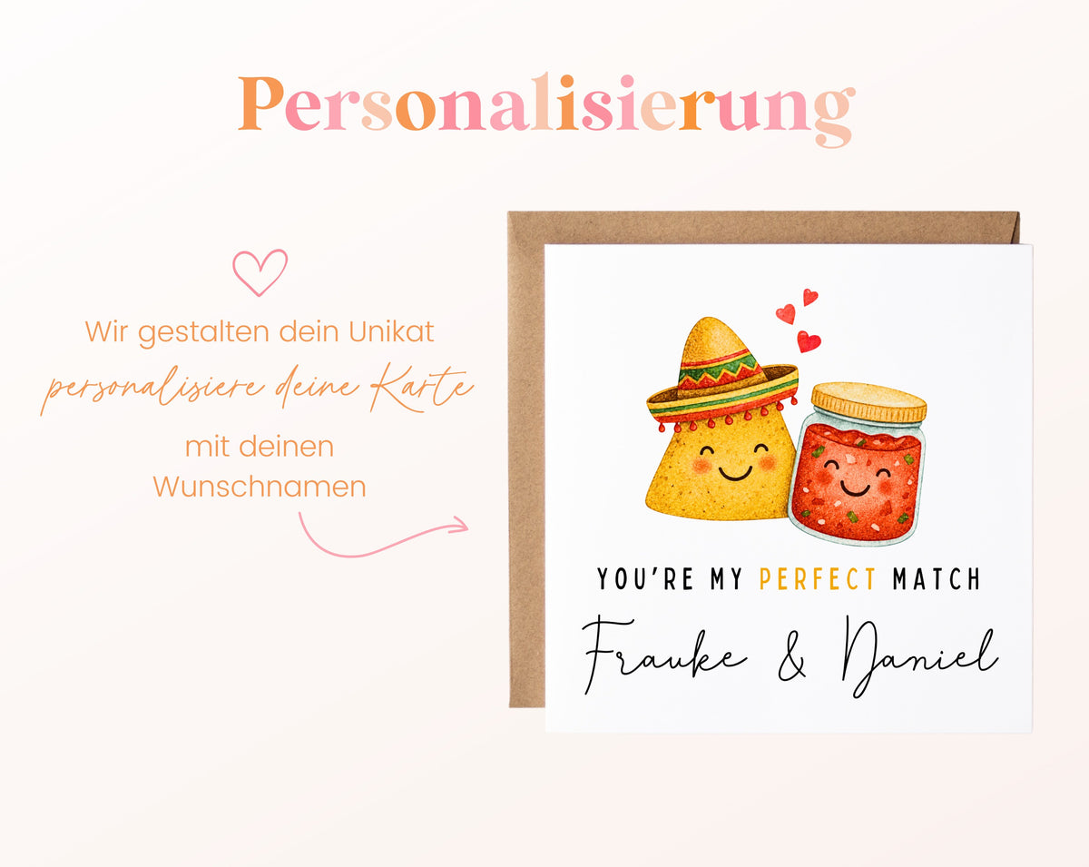 Personalisierte Karte Nacho und Salsa – Personalisierung