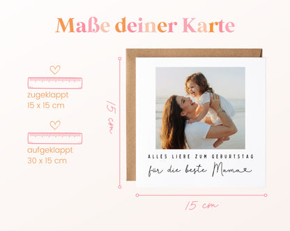 Fotokarte zum Geburtstag – Für die beste Mama – Lieblingsmoment – 04 masse