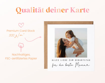 Fotokarte zum Geburtstag – Für die beste Mama – Lieblingsmoment – 05B qualitaet 300