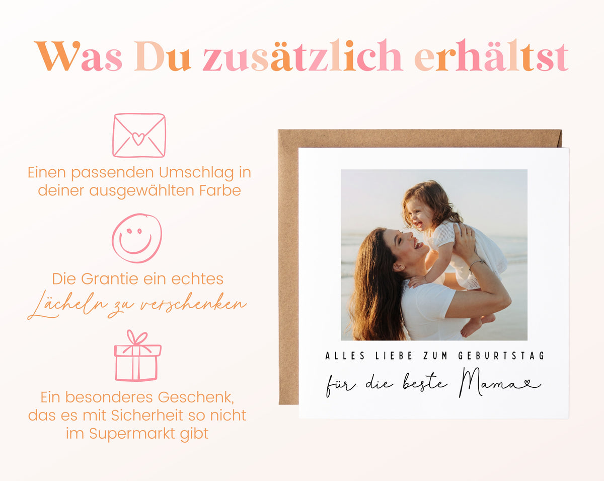 Fotokarte zum Geburtstag – Für die beste Mama – Lieblingsmoment – 06 zusaetzlich