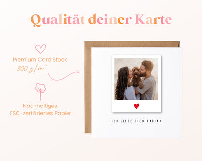 Fotokarte zum Geburtstag – Polaroid Ich liebe dich – 05B qualitaet 300