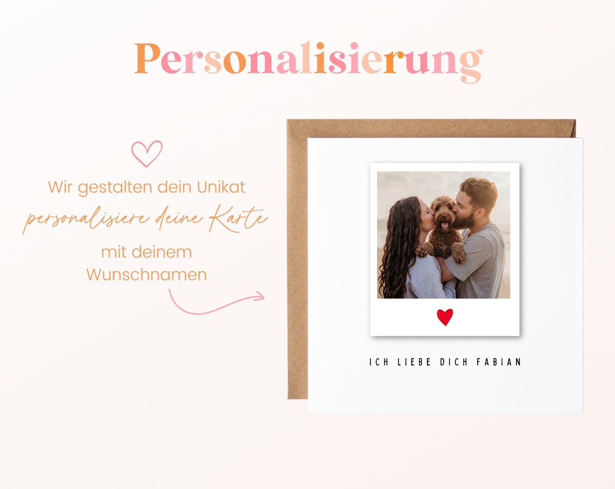 Fotokarte zum Geburtstag – Polaroid Ich liebe dich – 08 perso ein wunschname